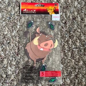 Disney Pumbaa Dimensional Sticker — Brown, Pink & Cream